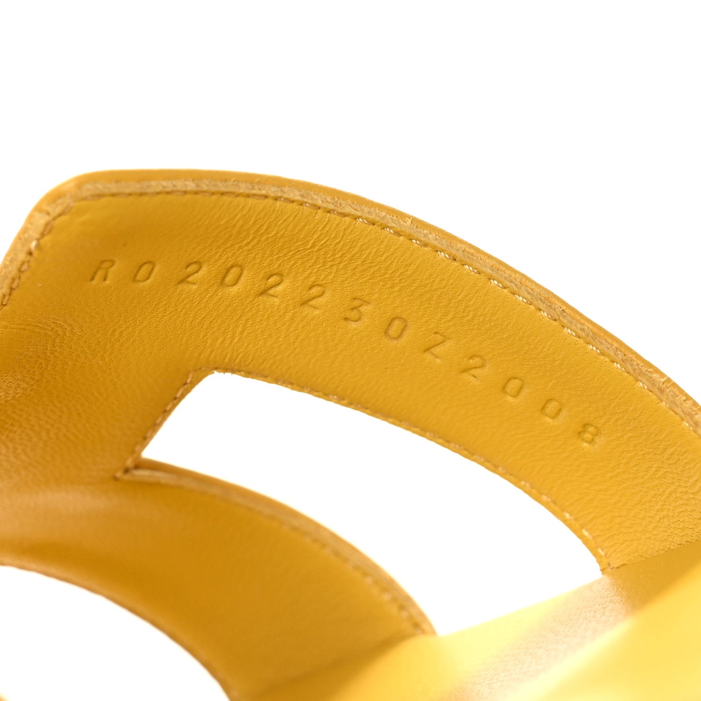 Box Calfskin Oran Sandals 37.5 Jaune Citron