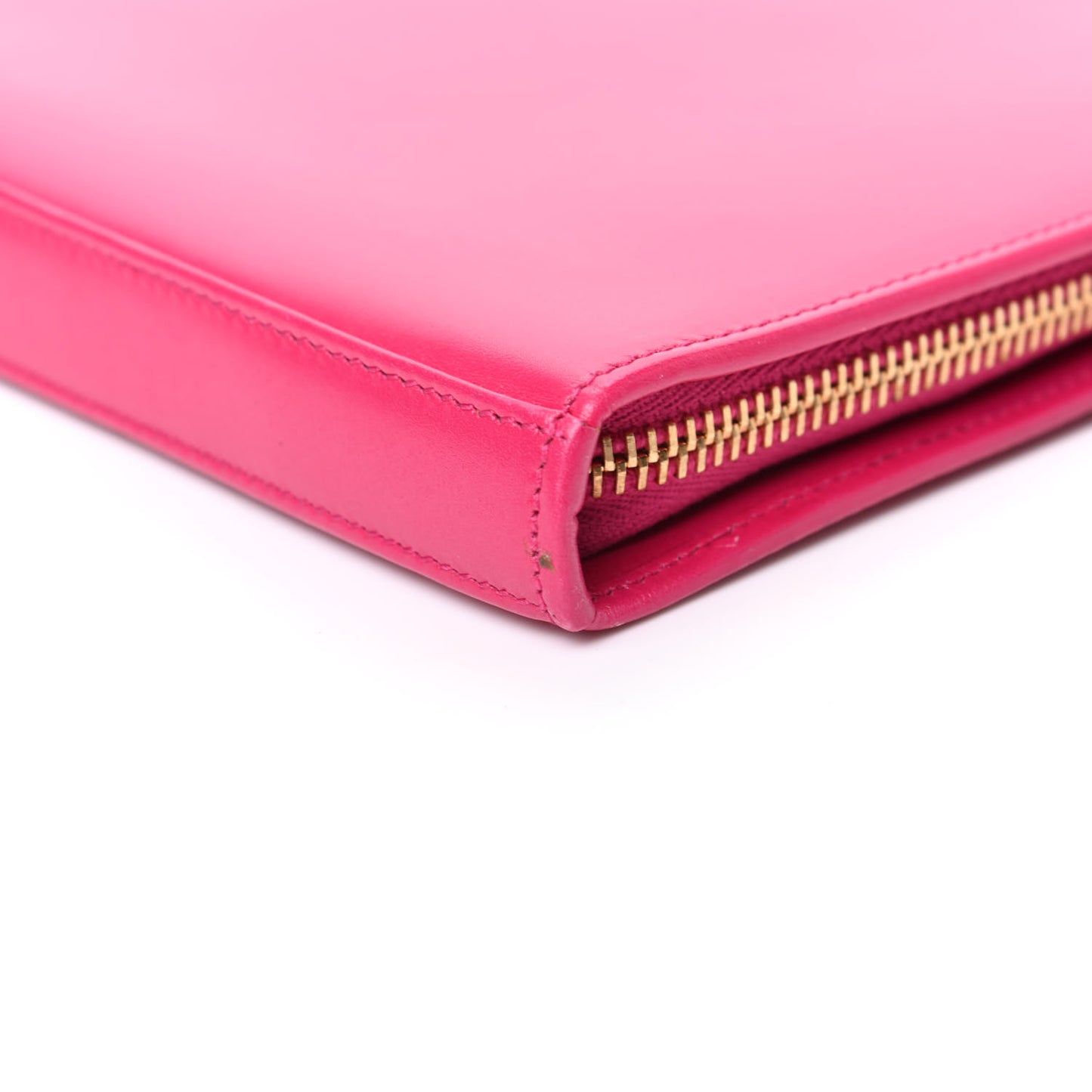 Smooth Calfskin Tuc iPad Case Fushia
