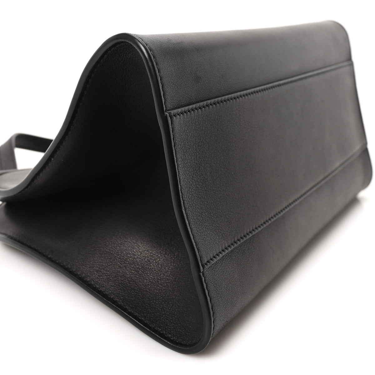 The Row Smooth Calfskin Peggy Bag Black 8 of 9