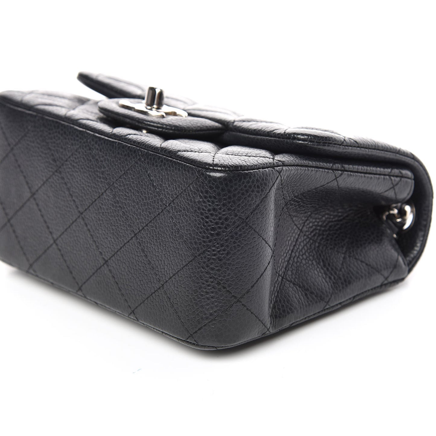 Caviar Quilted Mini Square Flap Black