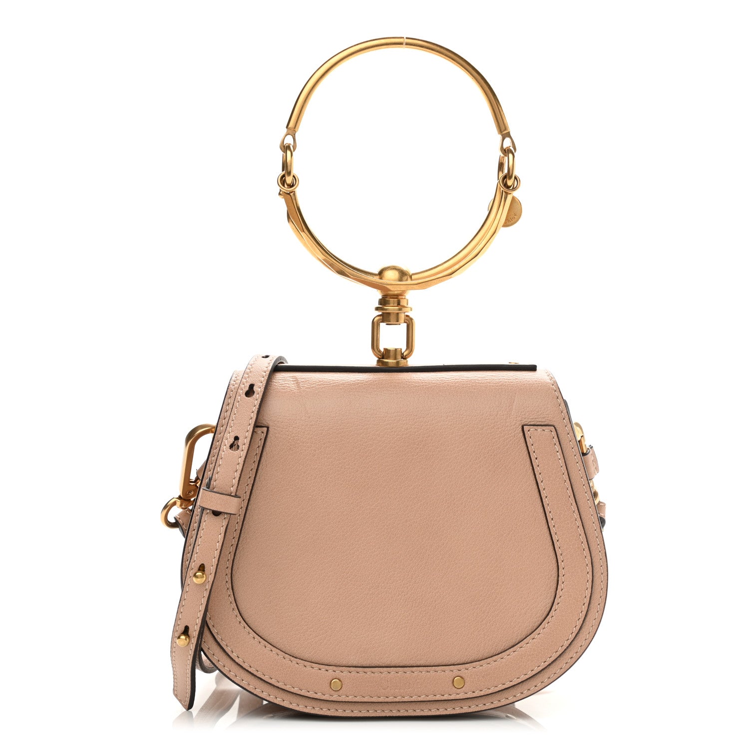 Chloe Calfskin Suede Small Nile Bracelet Bag Biscotti Beige 2 of 23