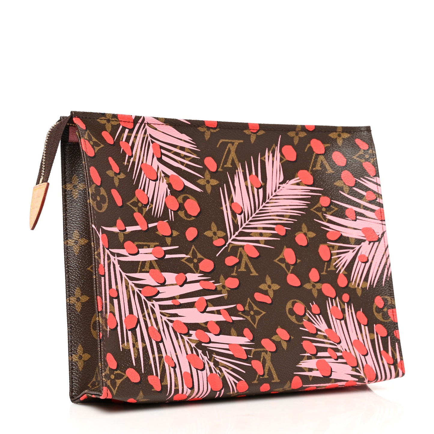Monogram Jungle Dots Toiletry Pouch 26 Sugar Pink Poppy