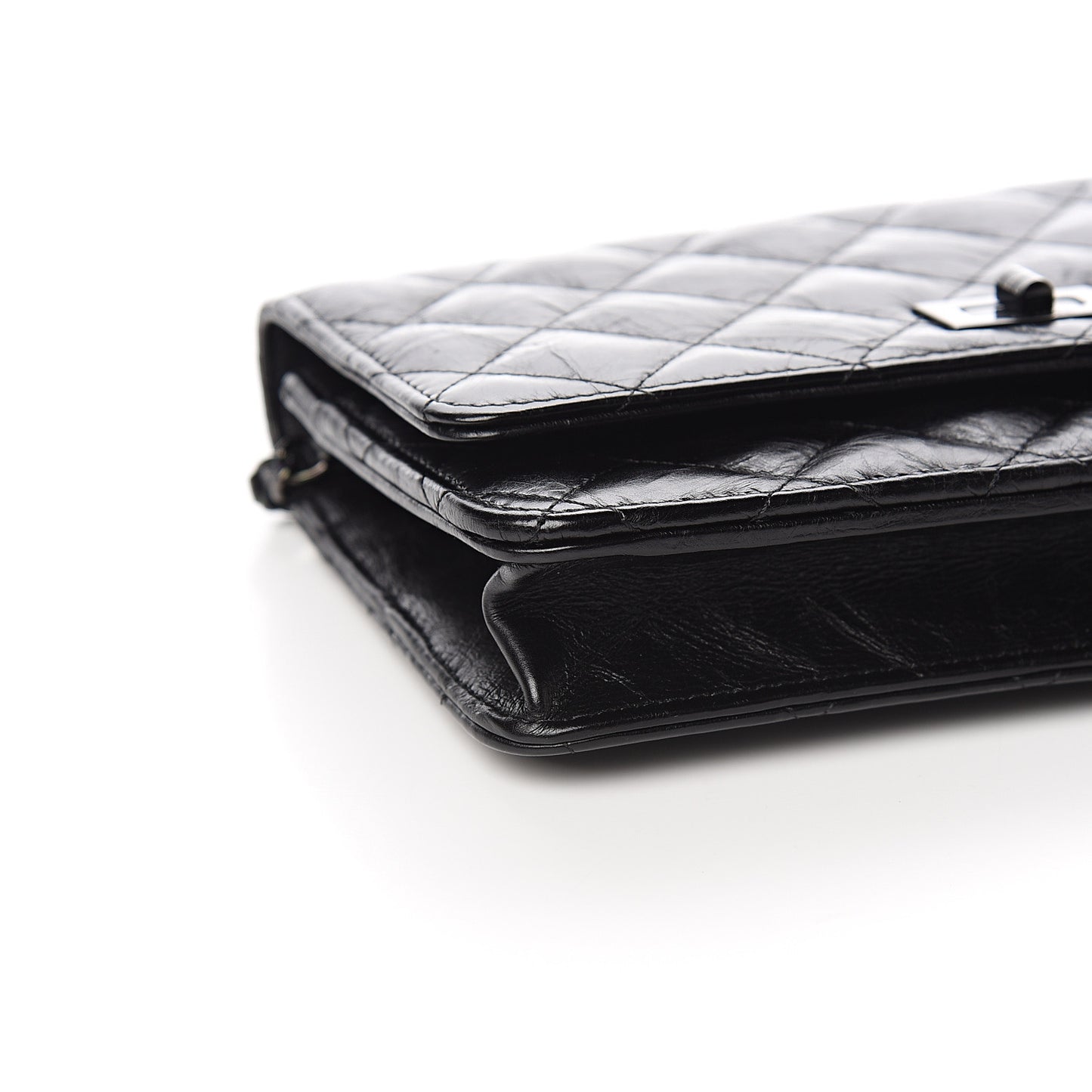 Aged Calfskin Quilted Reissue Wallet On Chain WOC So Black