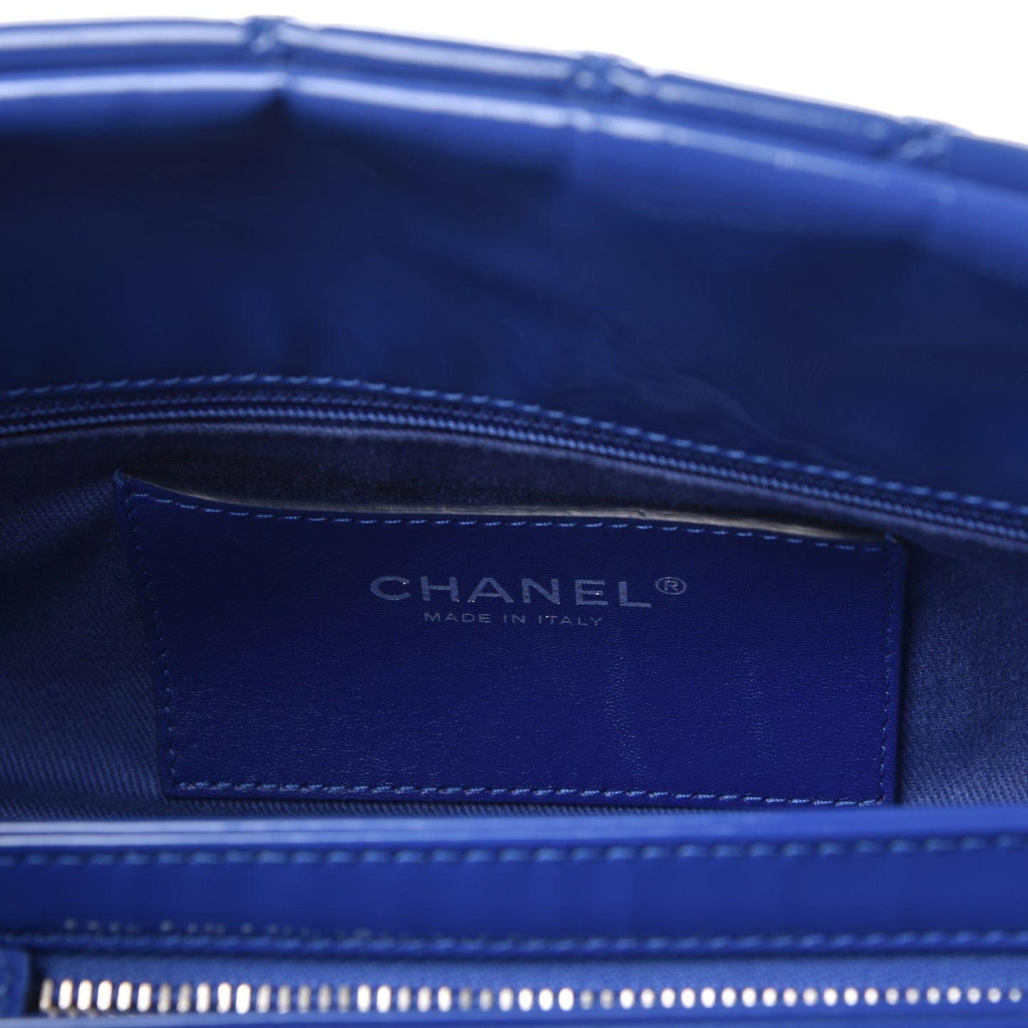 Patent Quilted Medium Just Mademoiselle Blue