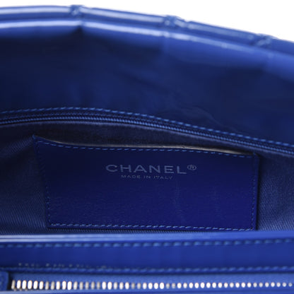 Chanel Patent Quilted Medium Just Mademoiselle Blue 6 of 8