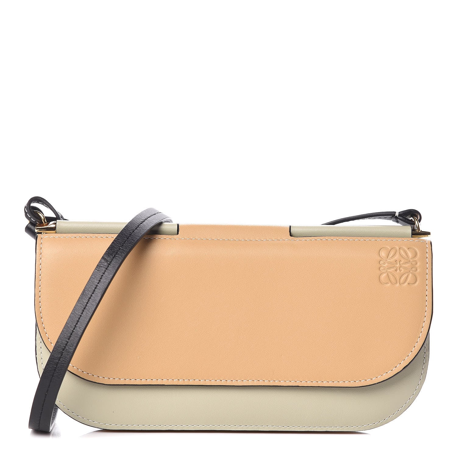 Loewe Smooth Calfskin Gate Pochette Gold Light Olive 1 of 8