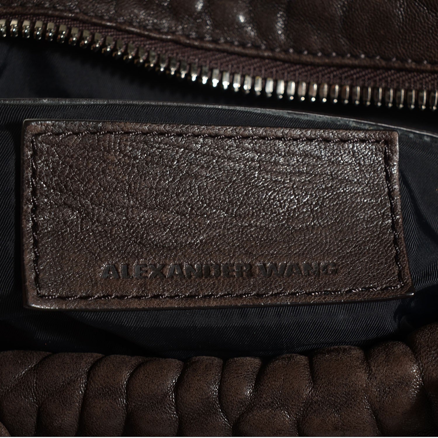 Alexander Wang Pebbled Lambskin Rocco Espresso 6 of 7