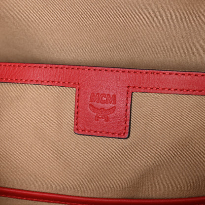 MCM Visetos Medium Side Studs Stark Backpack Ruby Red 5 of 10