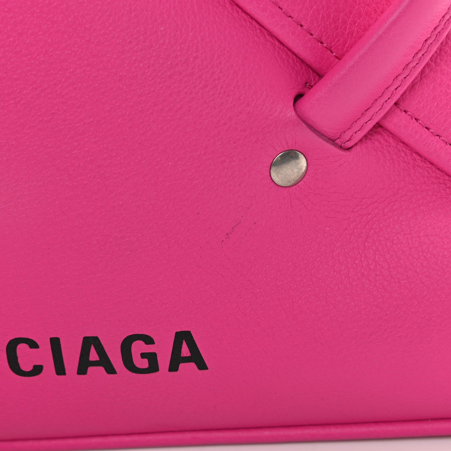 Balenciaga Calfskin XS Triangle Duffle Acid Pink 11 of 11