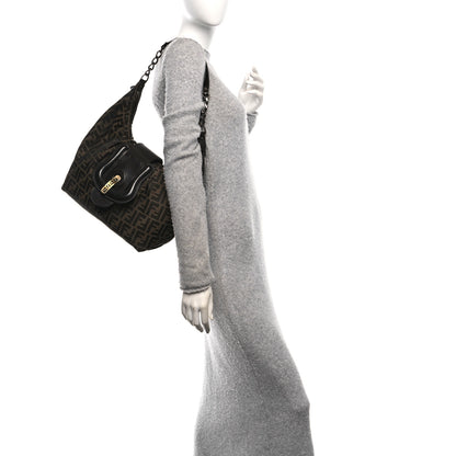 Fendi Zucca B Buckle Hobo Tobacco Castagna 2 of 10