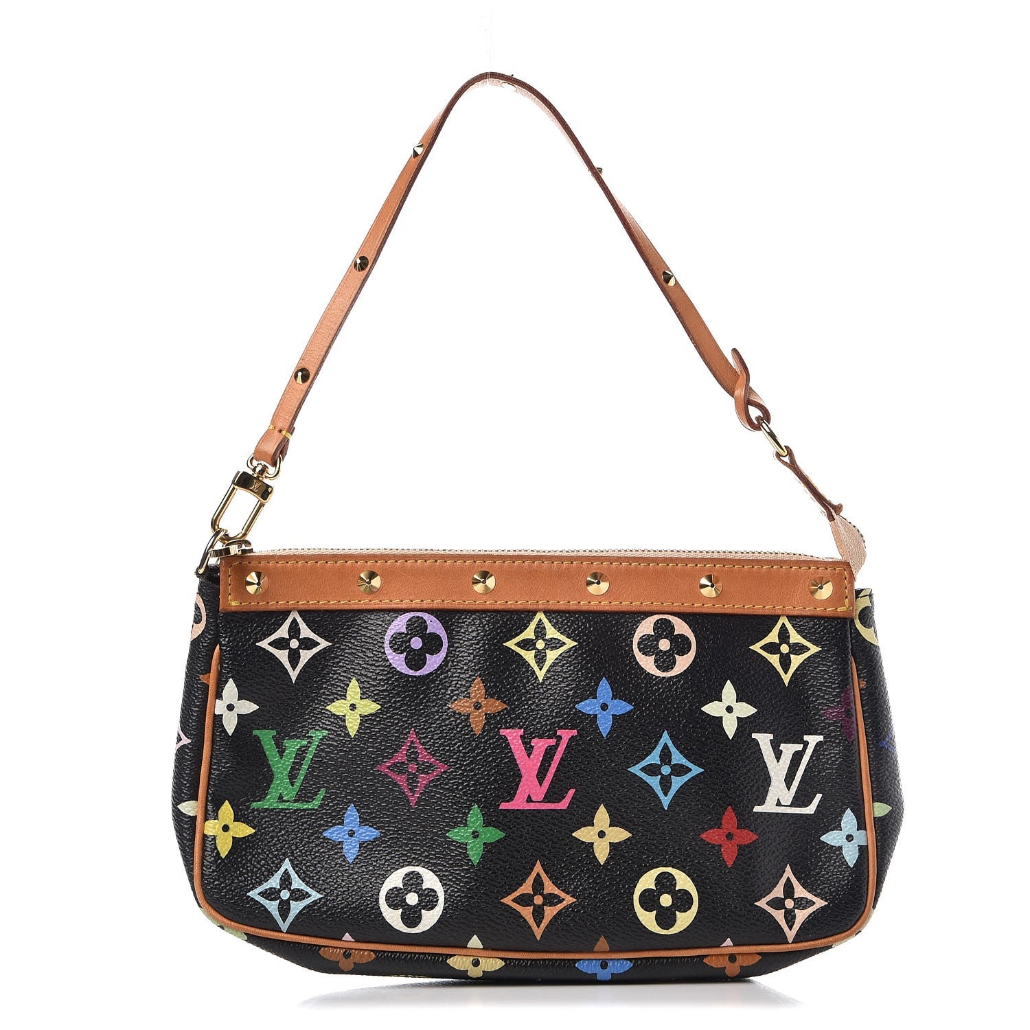 Louis Vuitton Monogram Multicolor Pochette Accessories Black 1 of 12