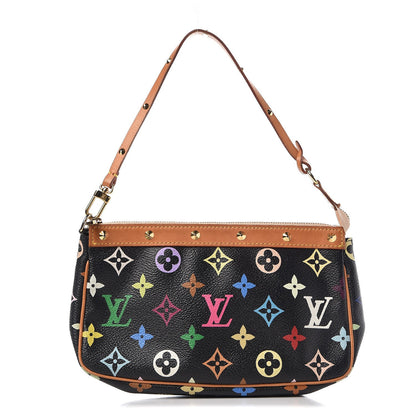 Louis Vuitton Monogram Multicolor Pochette Accessories Black 1 of 12