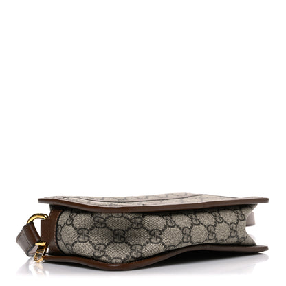 Gucci GG Supreme Monogram Azalea Calfskin Mini Retro Interlocking G Shoulder Bag Beige Ebony Brown Sugar 4 of 10