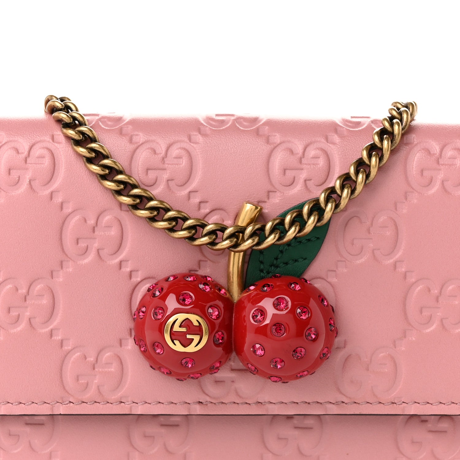 Gucci Guccissima Mini Cherry Chain Bag Rose 7 of 9