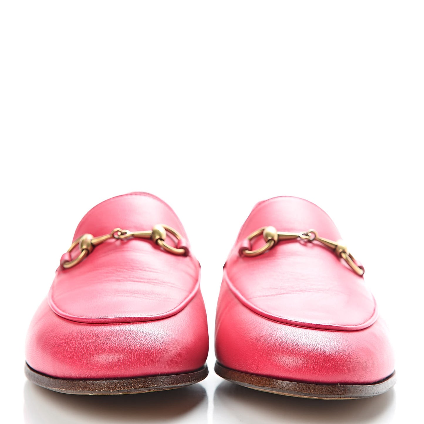 Lambskin Womens Brixton Horsebit Loafers 37 Hot Pink