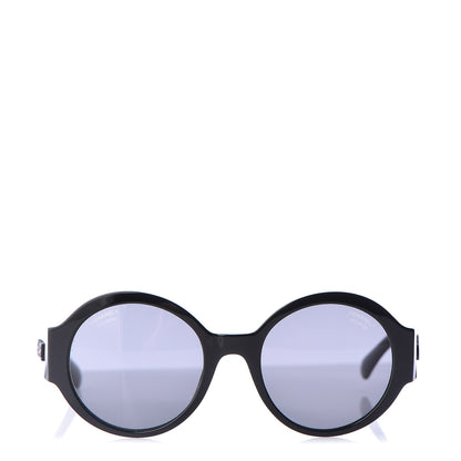 Chanel Acetate Polarized Round Sunglasses 5410 Black 2 of 8