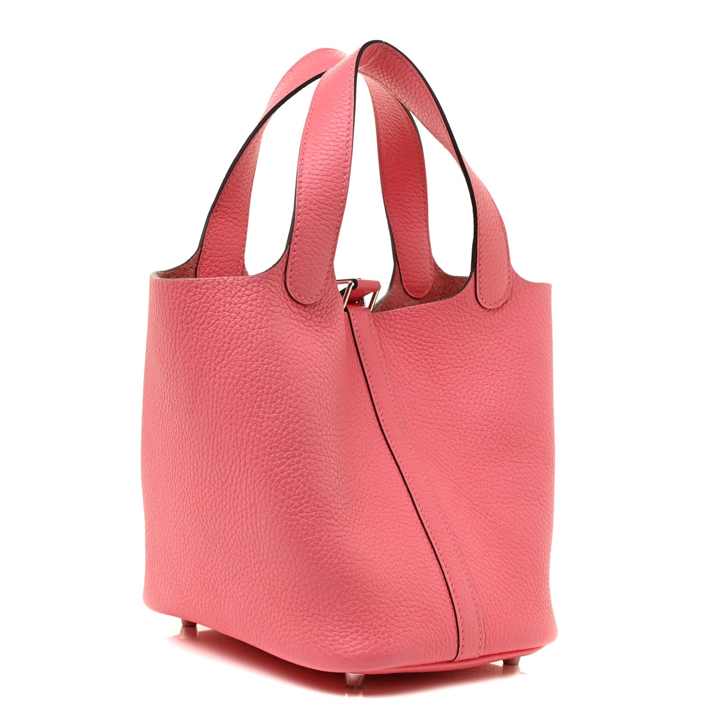 Taurillon Clemence Picotin Lock 18 PM Rose Lipstick