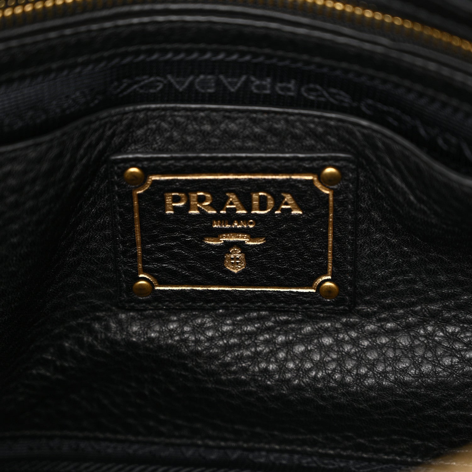 Prada Vitello Daino Shopping Satchel Black 6 of 10