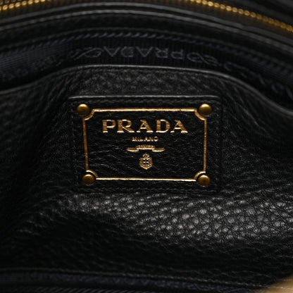 Prada Vitello Daino Shopping Satchel Black 6 of 10