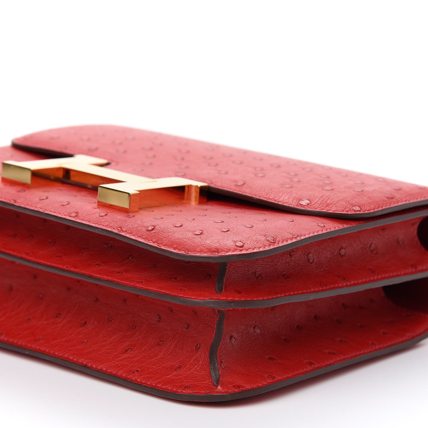 Hermes Ostrich Constance 24 Rouge Vif 9 of 9