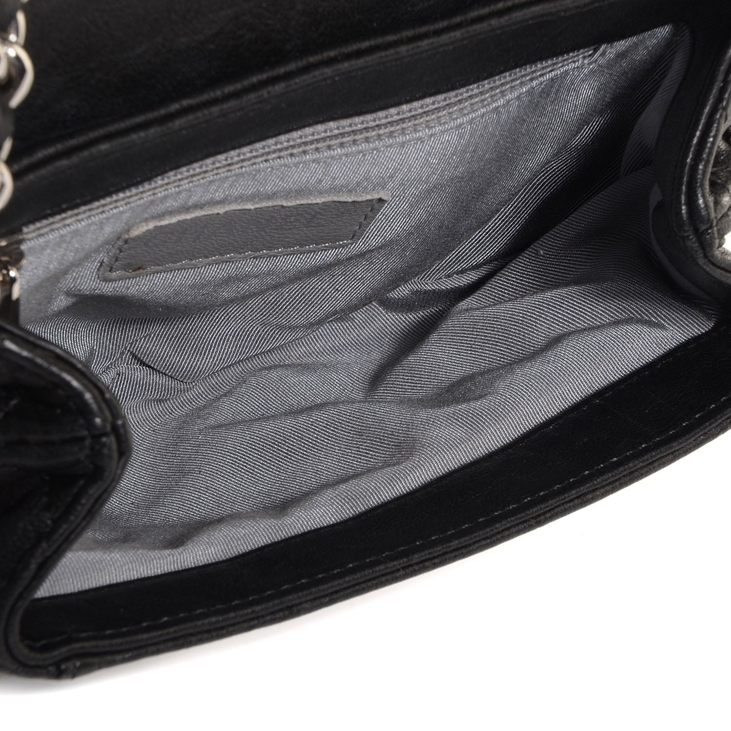 Chanel Crumpled Lambskin Mini Chain Around Messenger Black 5 of 7
