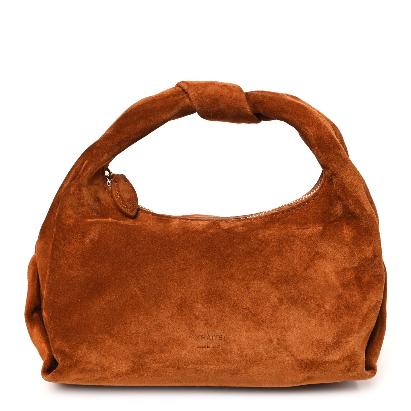 Suede Calfskin Beatrice Small Hobo Caramel