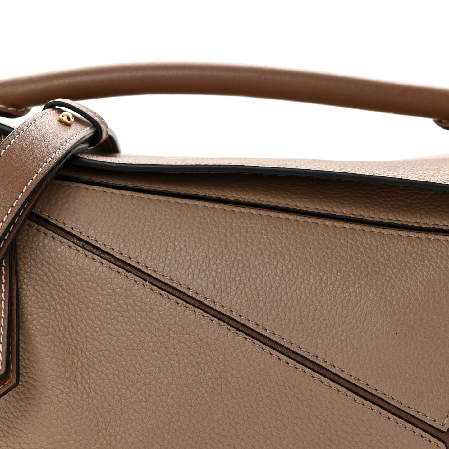 Grained Calfskin Small Puzzle Bag Sand Mink