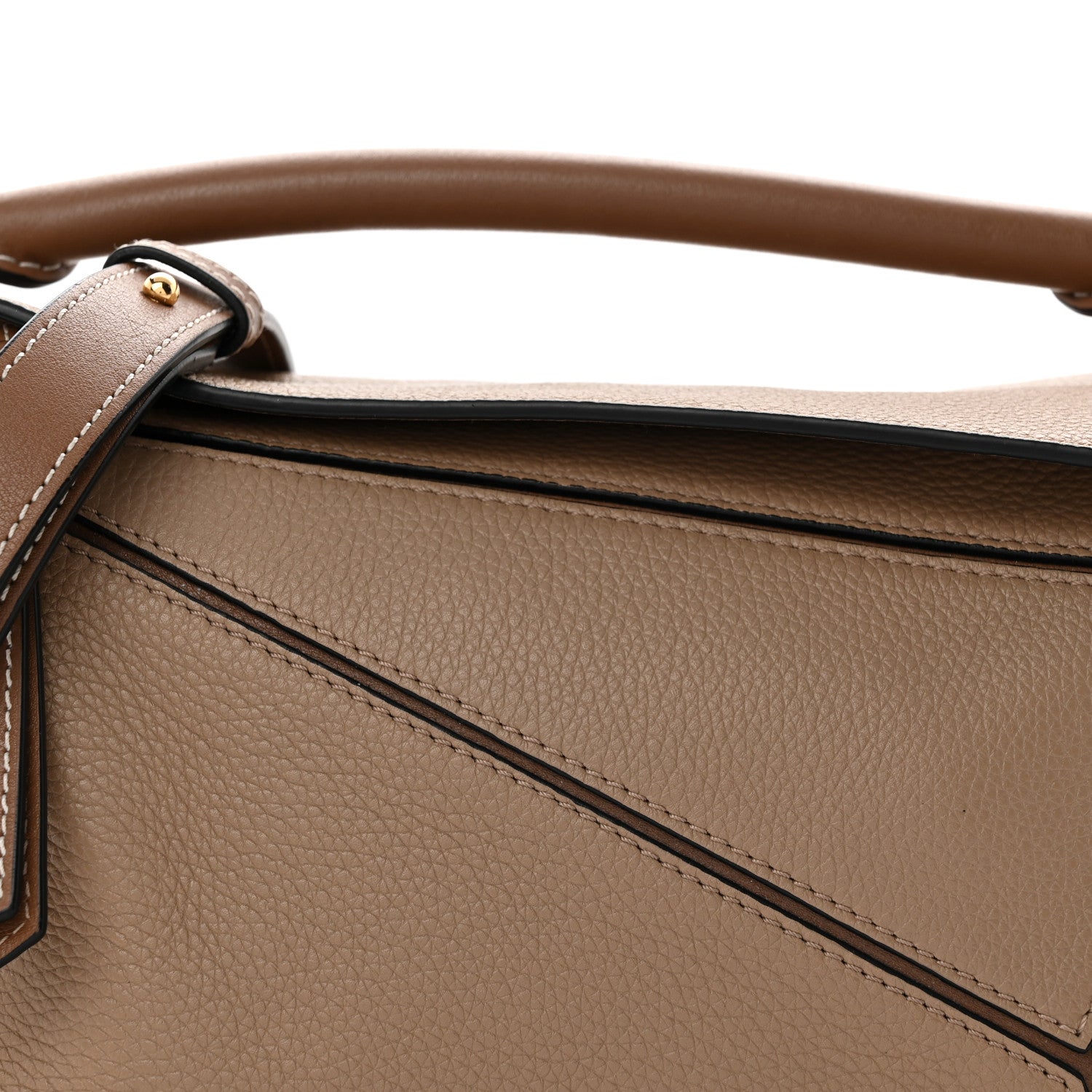 Loewe Grained Calfskin Small Puzzle Bag Sand Mink 8 of 13