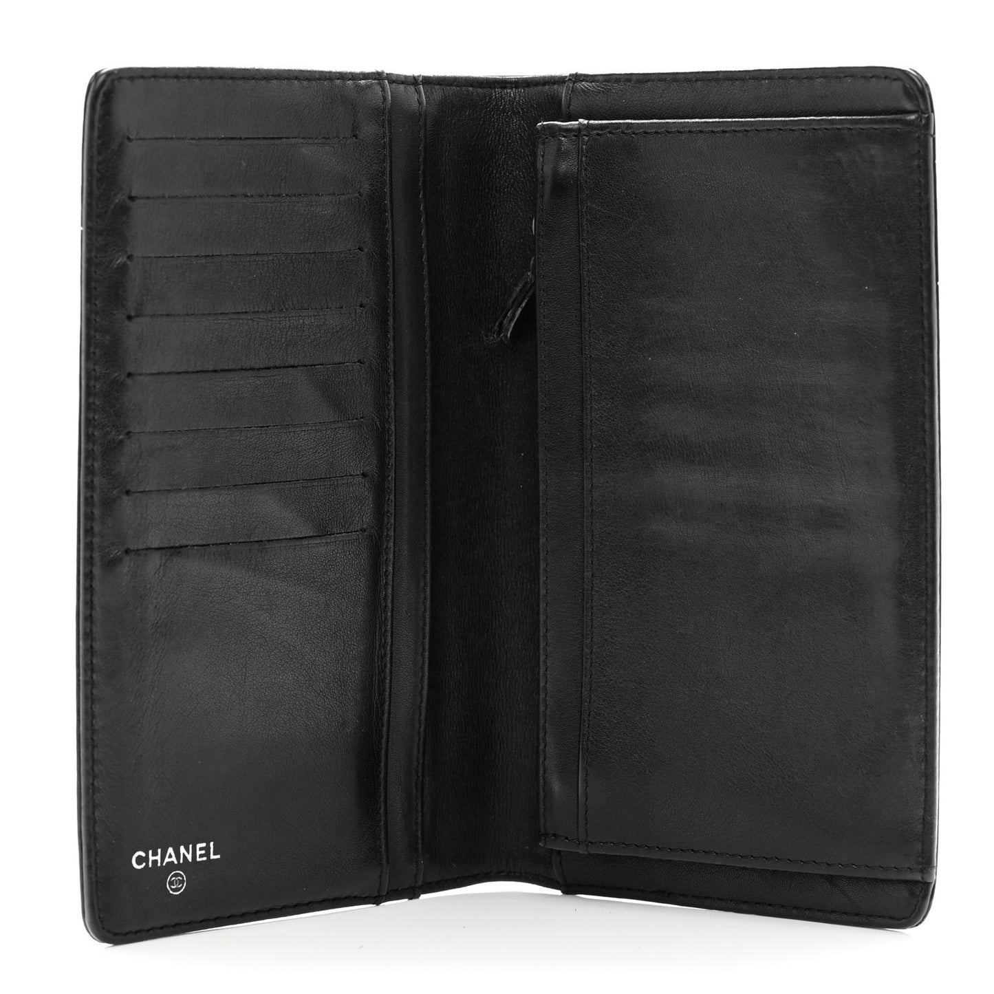Patent Camellia Yen Wallet Black