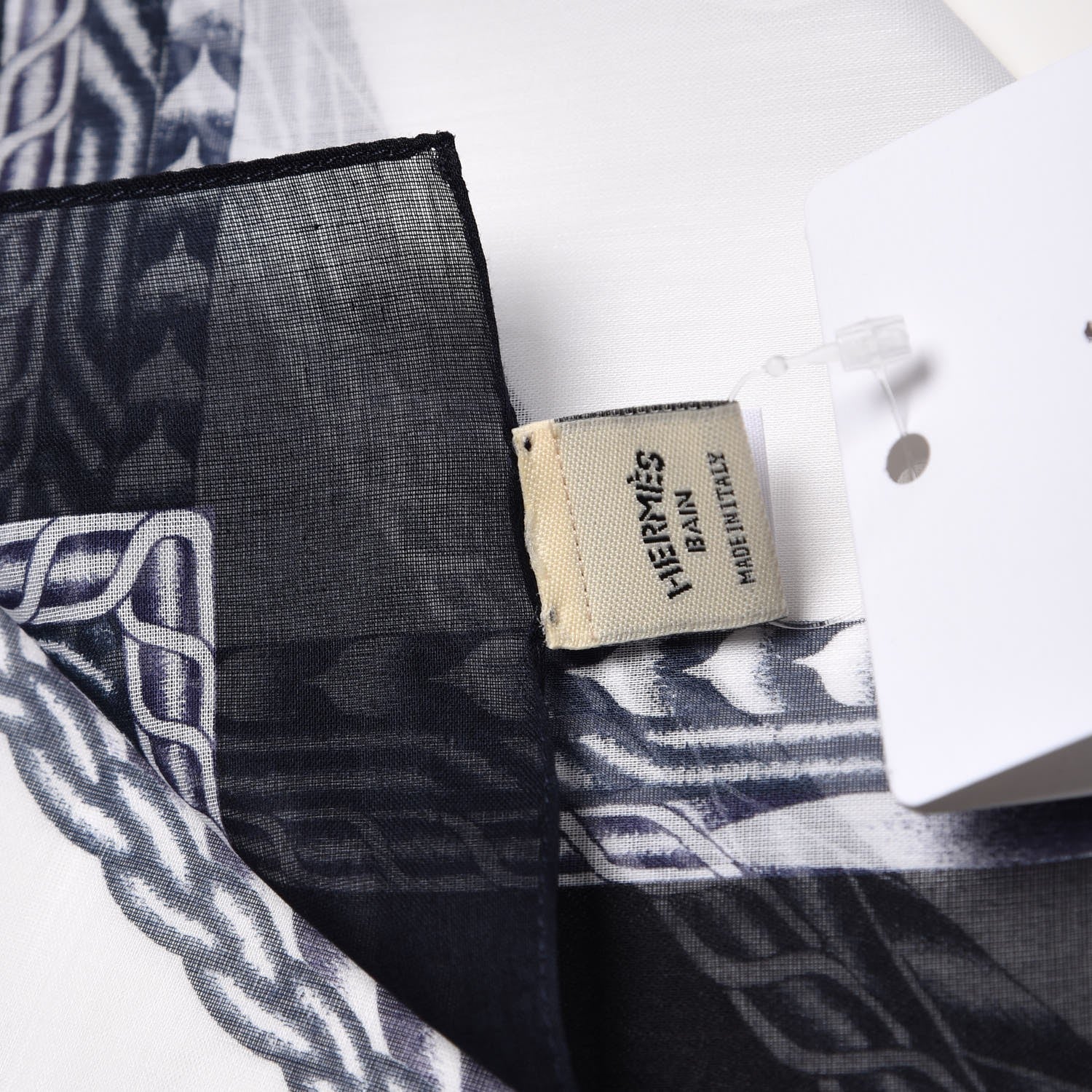 Hermes Cotton Robe Du Soir Pareo Marine 4 of 5