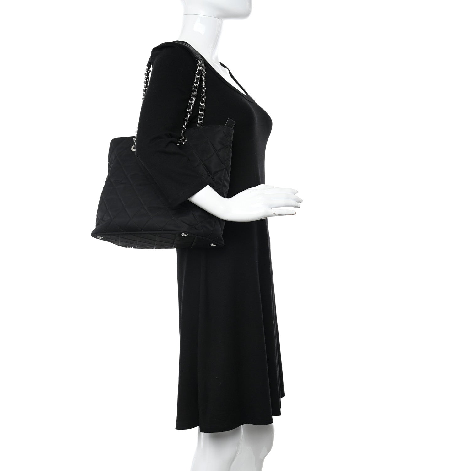 Prada Nylon Tessuto Impuntu Quilted Tote Black 2 of 10