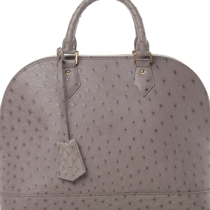 Louis Vuitton Ostrich Alma PM Gris 8 of 11