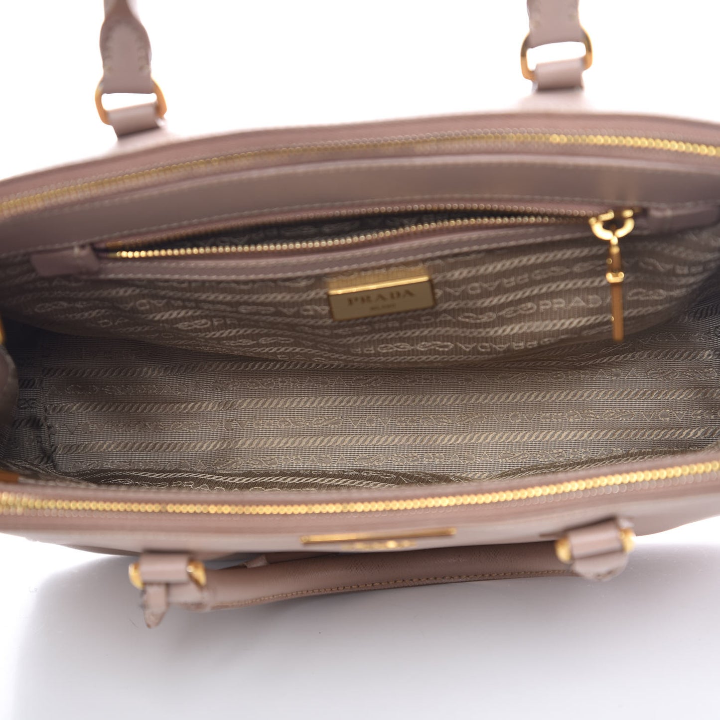 Saffiano Small Galleria Double Zip Tote Cammeo