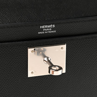 Hermes Epsom Kelly Depeches 25 Pouch Black 6 of 8