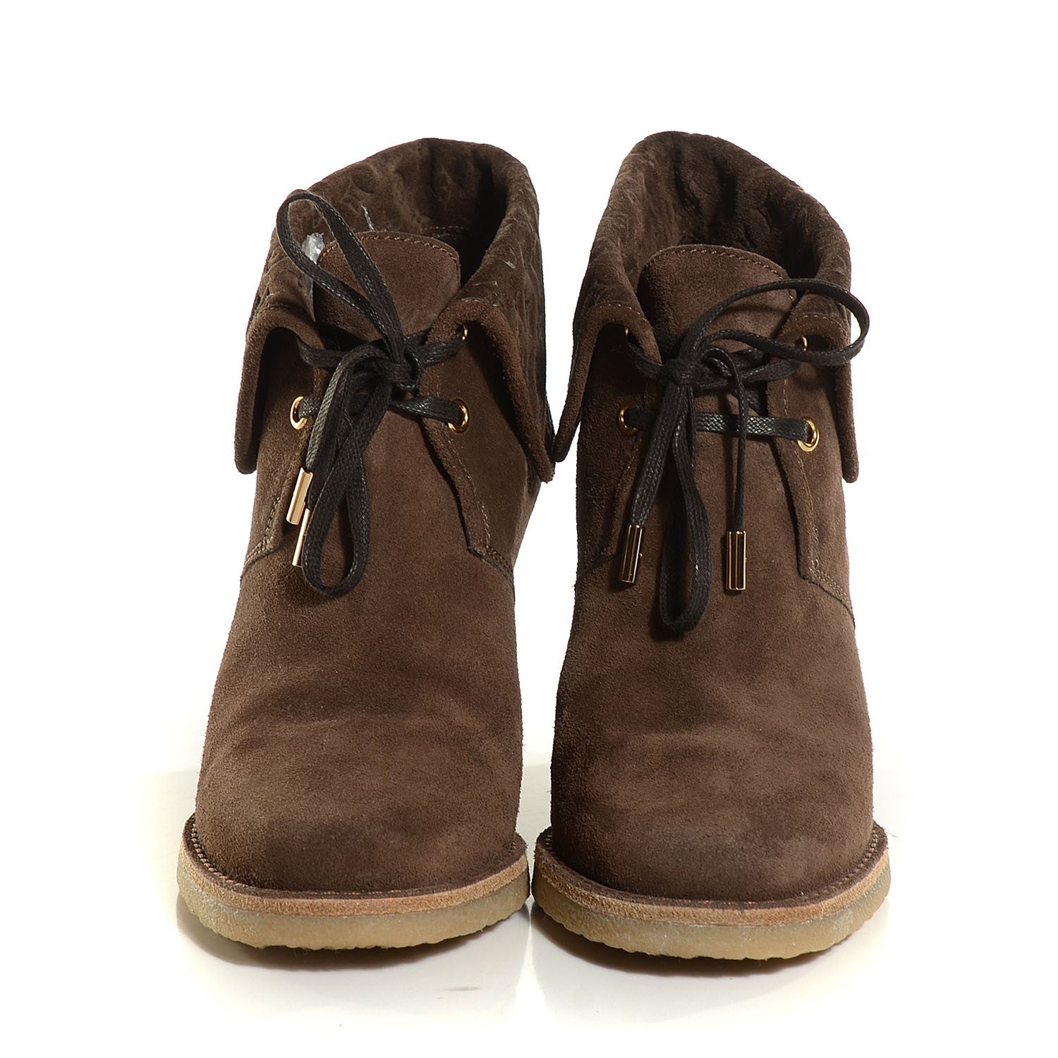 Louis Vuitton Suede Fauvist Low Boots 37.5 Brown 2 of 8