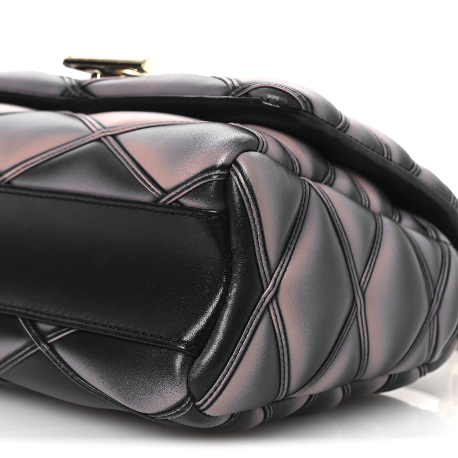 Louis Vuitton Lambskin Malletage Top Handle GO-14 MM  Black Pink 10 of 13