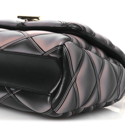 Louis Vuitton Lambskin Malletage Top Handle GO-14 MM  Black Pink 10 of 13