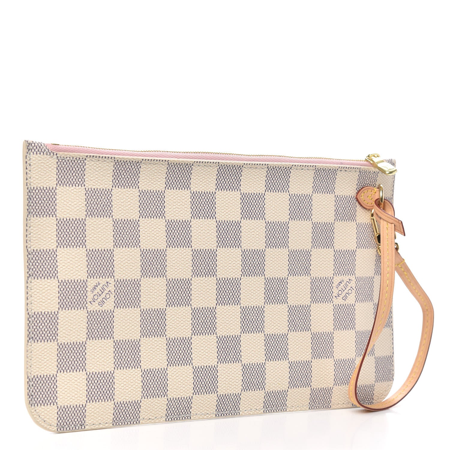 Louis Vuitton Damier Azur Neverfull MM GM Pochette Rose Ballerine 3 of 7