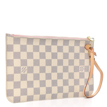 Louis Vuitton Damier Azur Neverfull MM GM Pochette Rose Ballerine 3 of 7