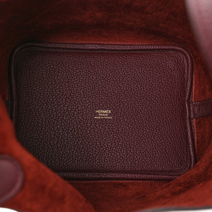 Hermes Taurillon Clemence Picotin Lock 18 PM Rouge Sellier 5 of 10