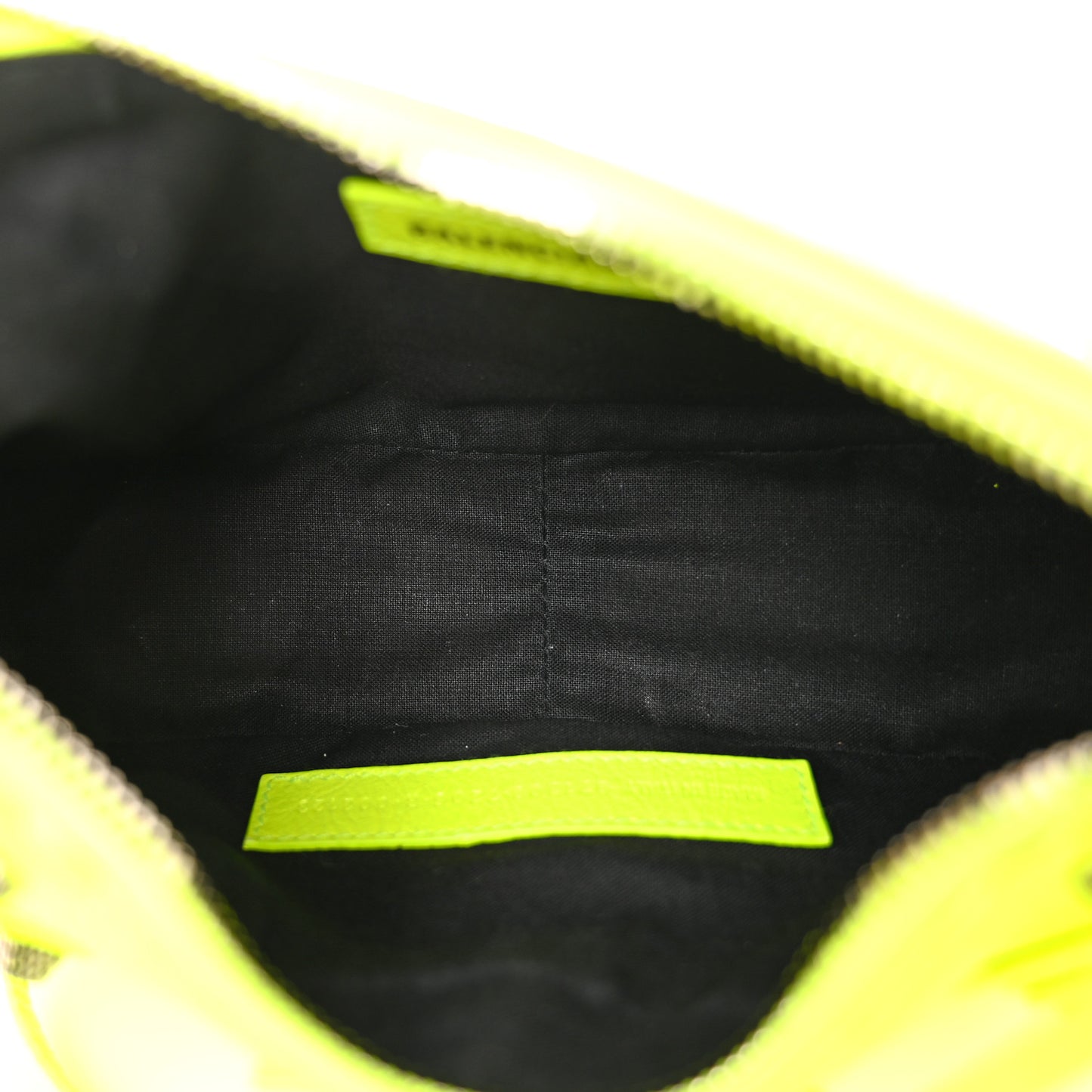 Agneau Arena Le Cagole Shoulder Bag XS Fluo Yellow