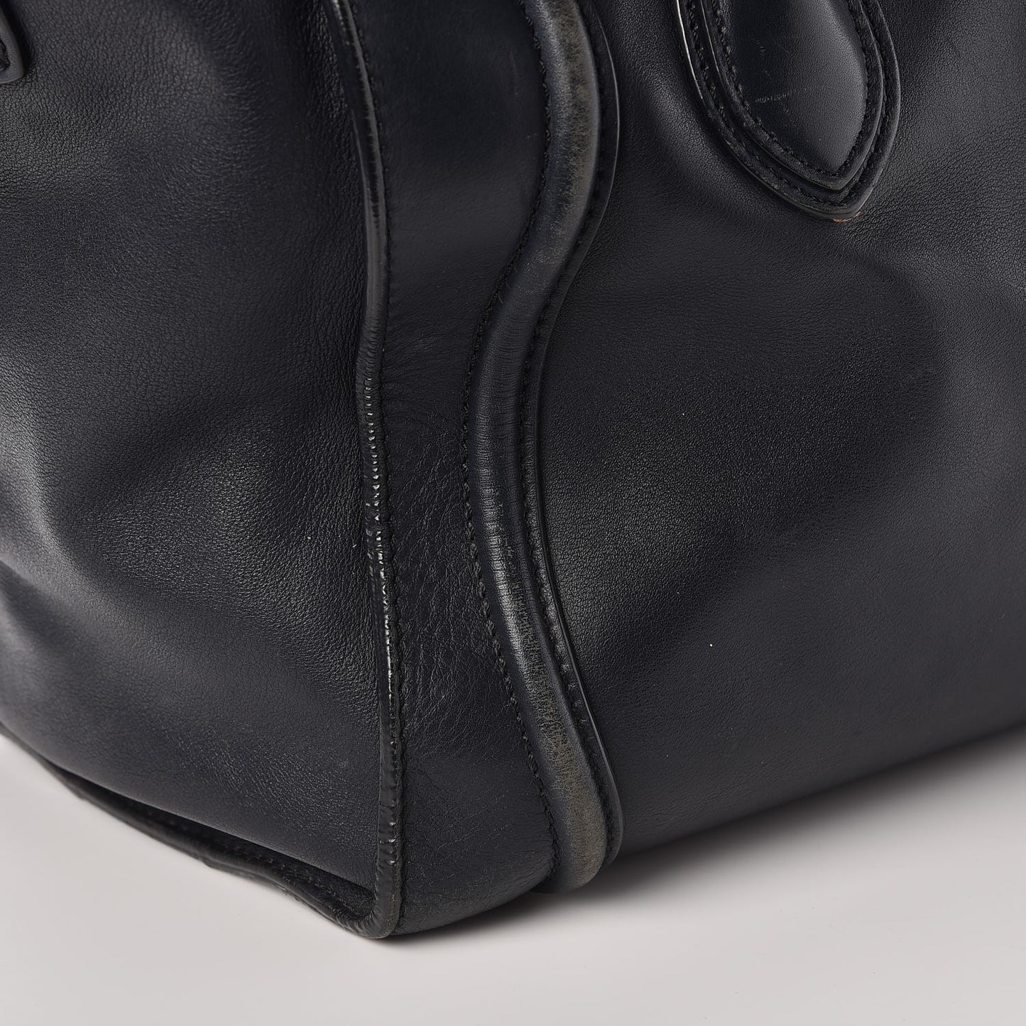 Smooth Calfskin Mini Luggage Navy Blue