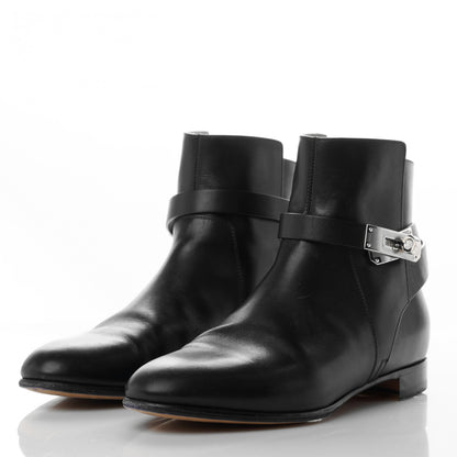 Hermes Calfskin Neo Low Boots 38.5 Black 3 of 8