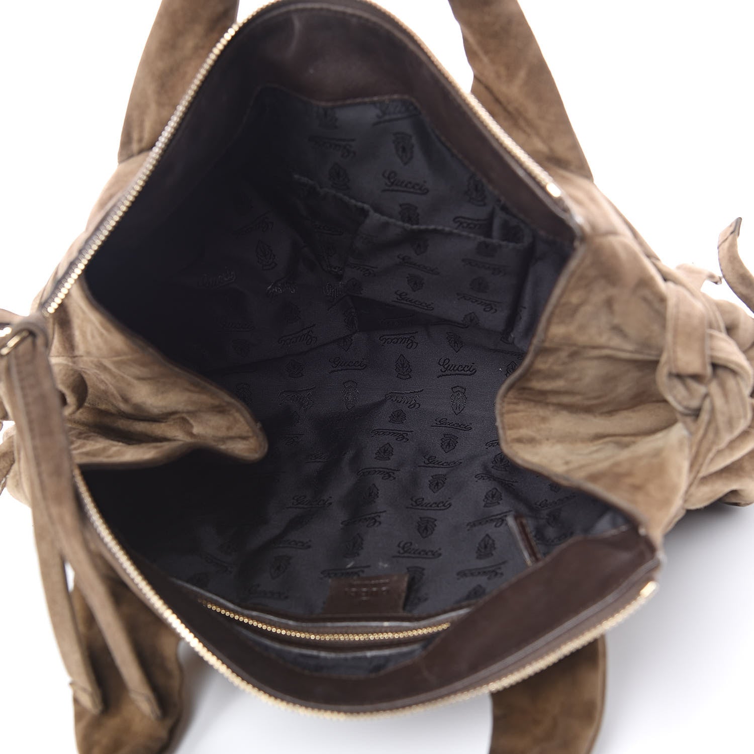 Gucci Suede Medium Hysteria Tote Brown 5 of 17