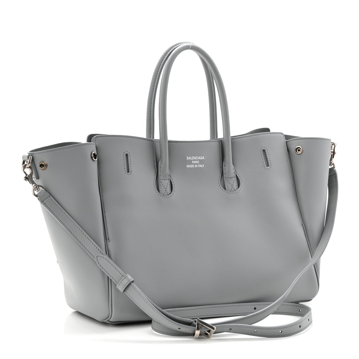 Smooth Calfskin Small Bel Air Carry All Bag Cloud Grey
