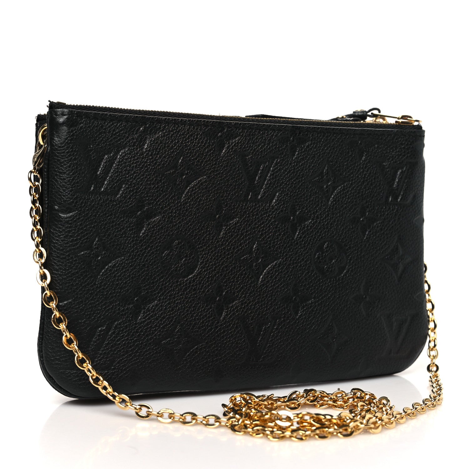 Louis Vuitton Empreinte Double Zip Pochette Black 3 of 11