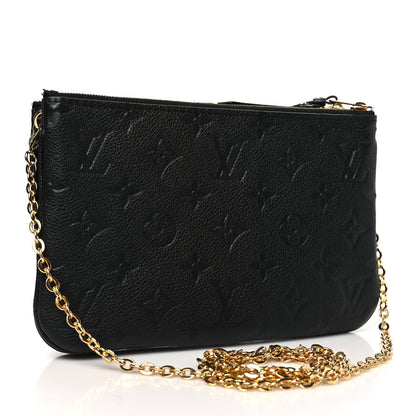 Louis Vuitton Empreinte Double Zip Pochette Black 3 of 11