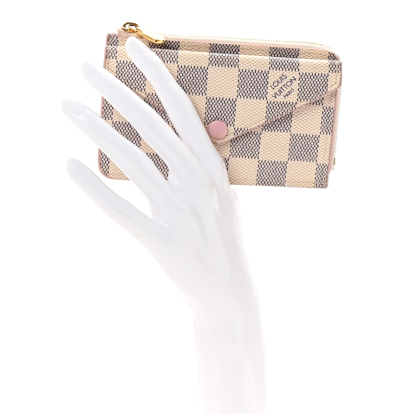 Damier Azur Recto Verso Card Holder Rose Ballerine