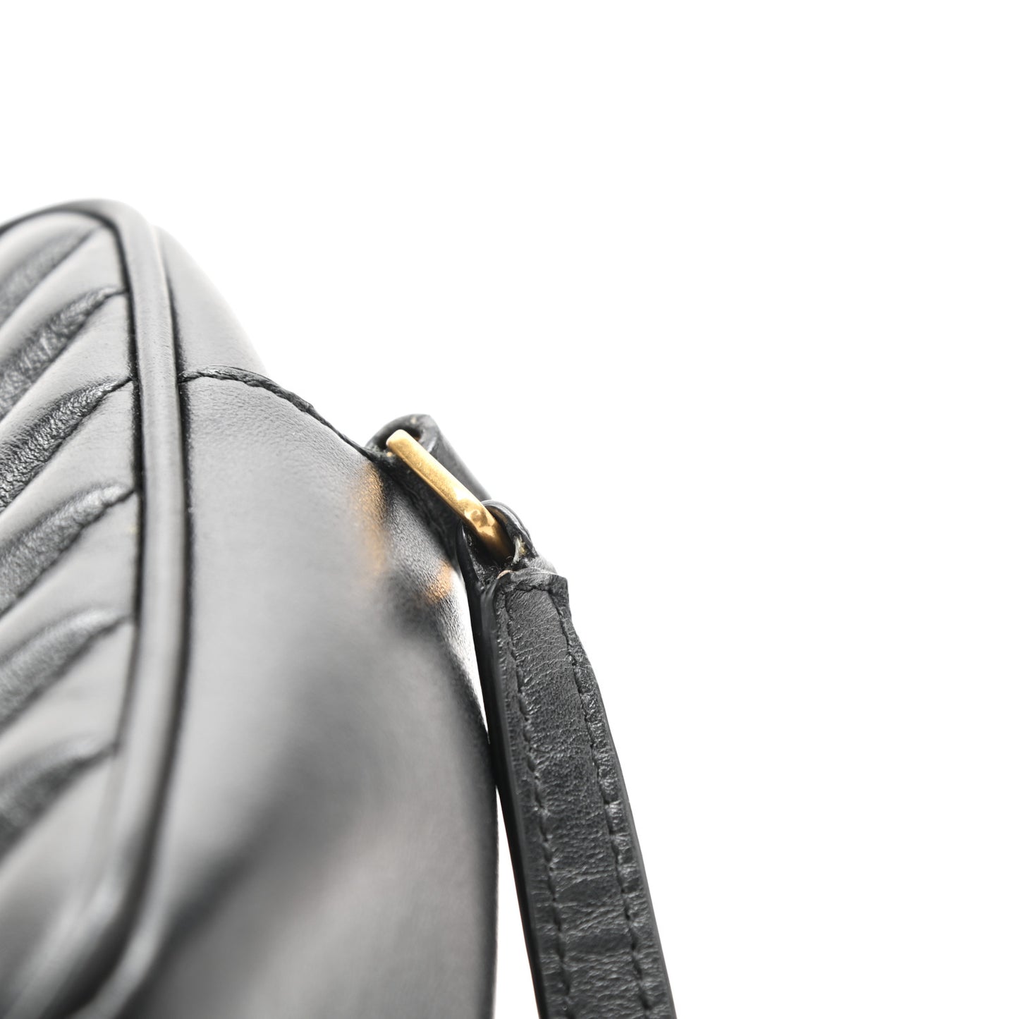 Calfskin Matelasse Monogram Lou Camera Bag Black