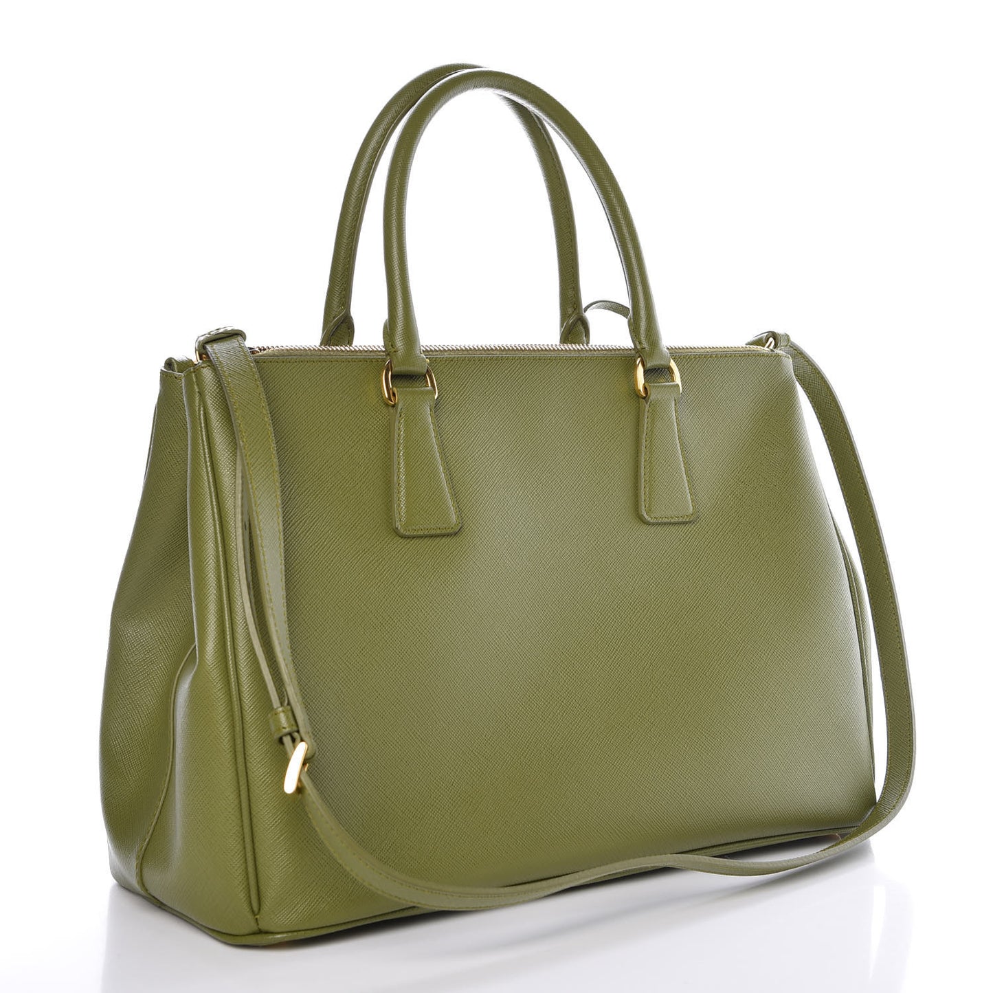 Saffiano Medium Galleria Double Zip Tote Edera